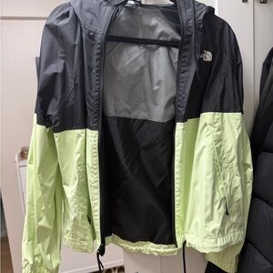 The North Face Black and Green Windbreaker